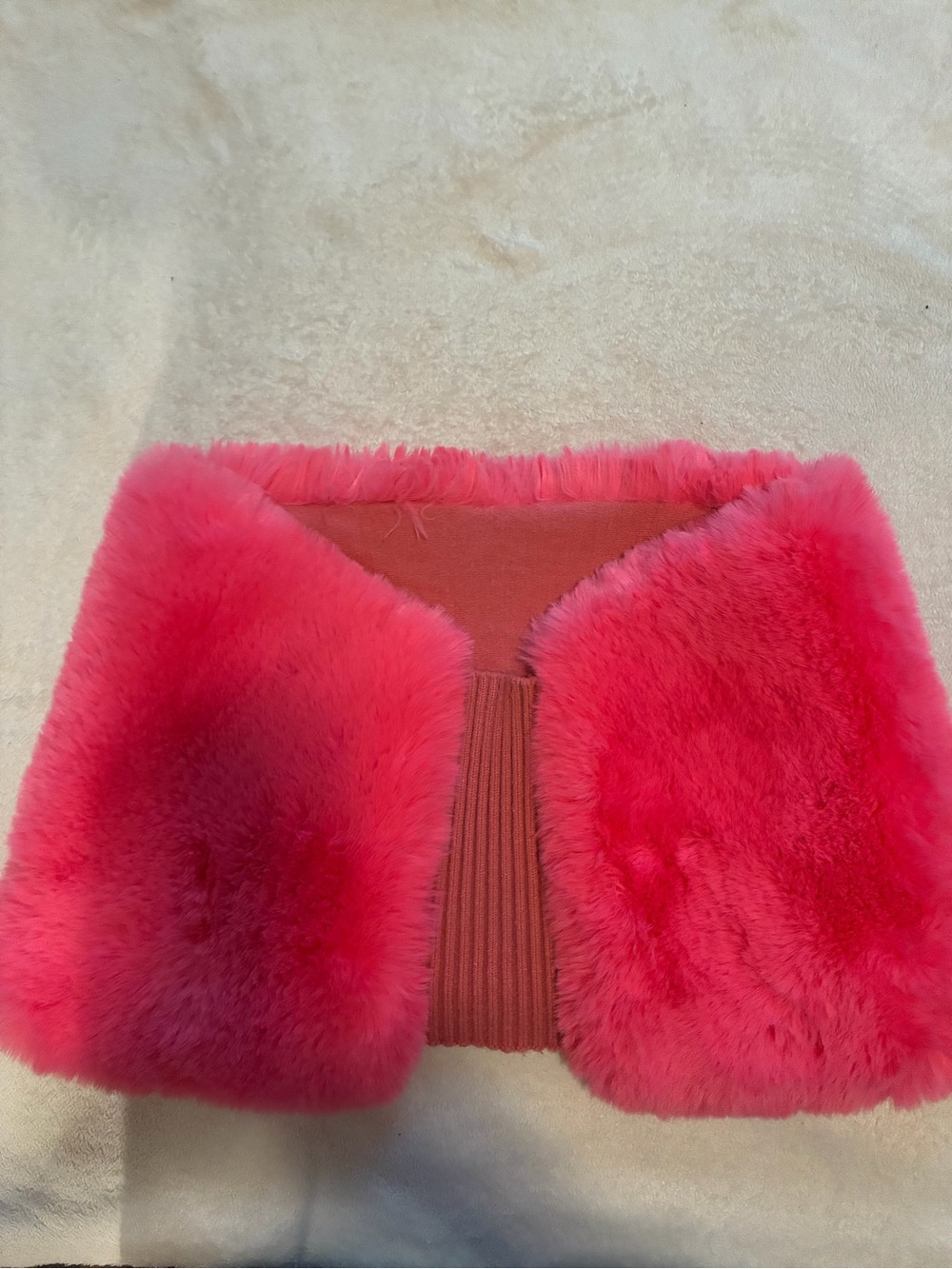 Women's Hot Pink Faux Fur Cape- Maeve for Anthropologie